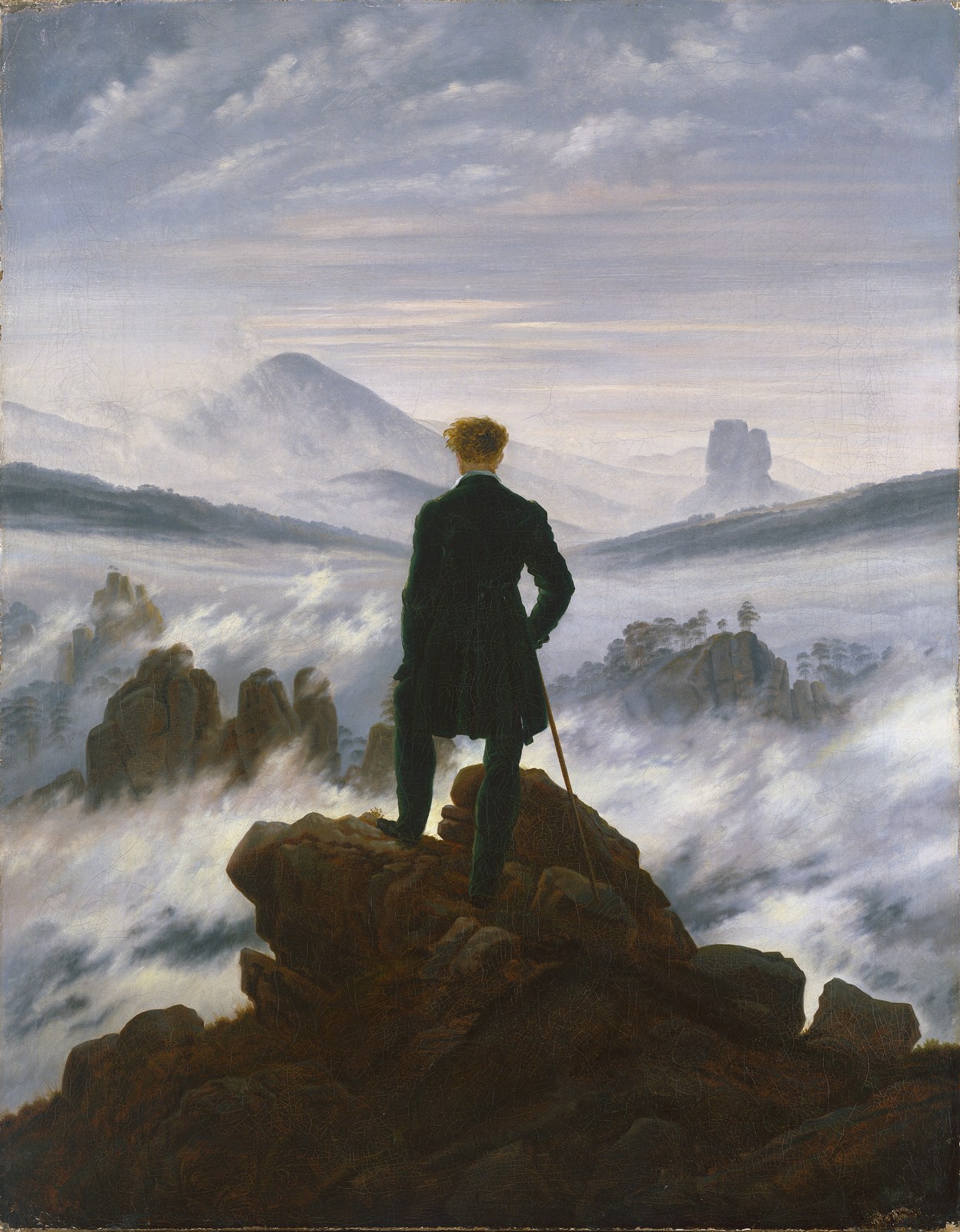 Friedrich, Wanderer above the Sea of Fog