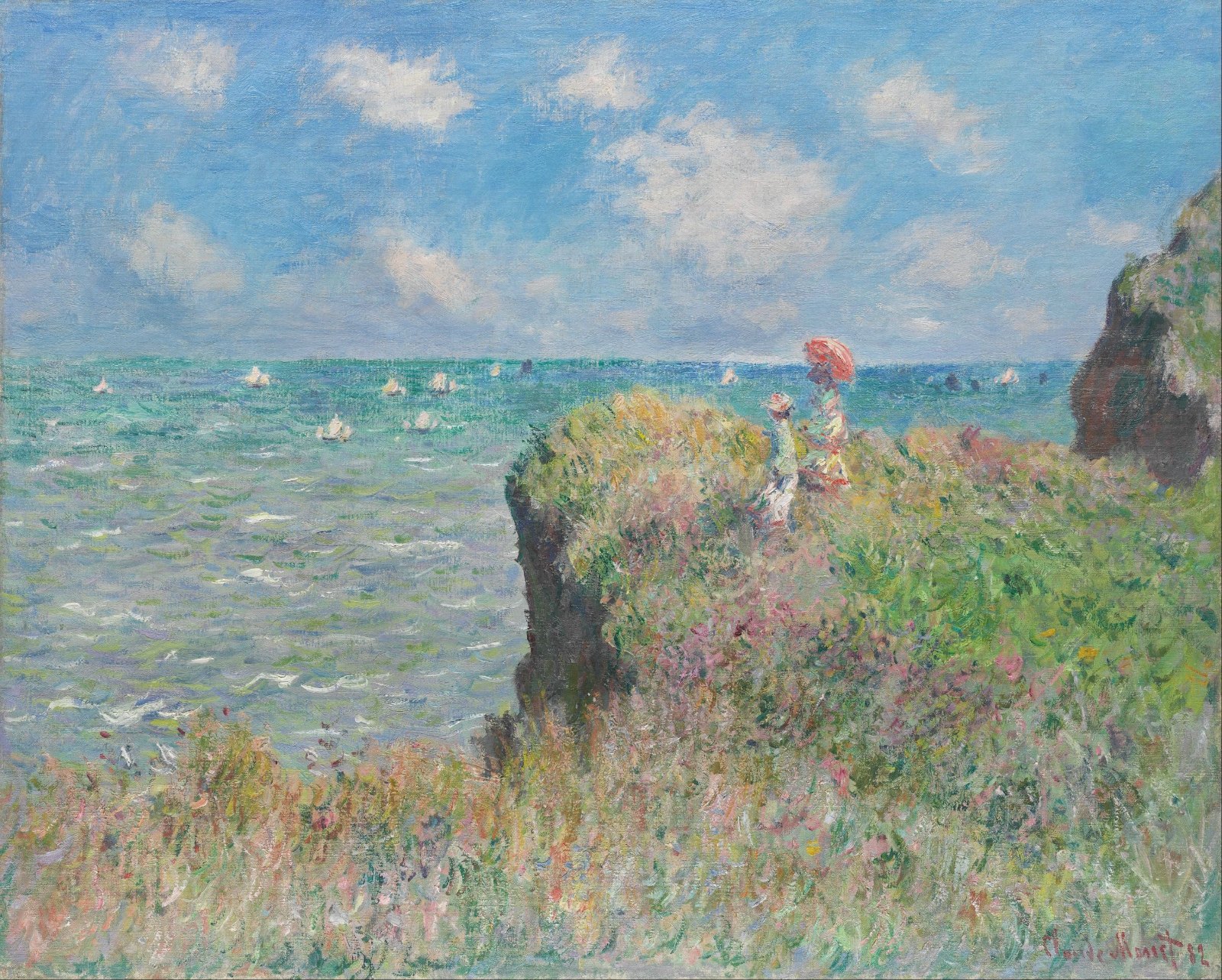 Monet, Cliff Walk at Pourville
