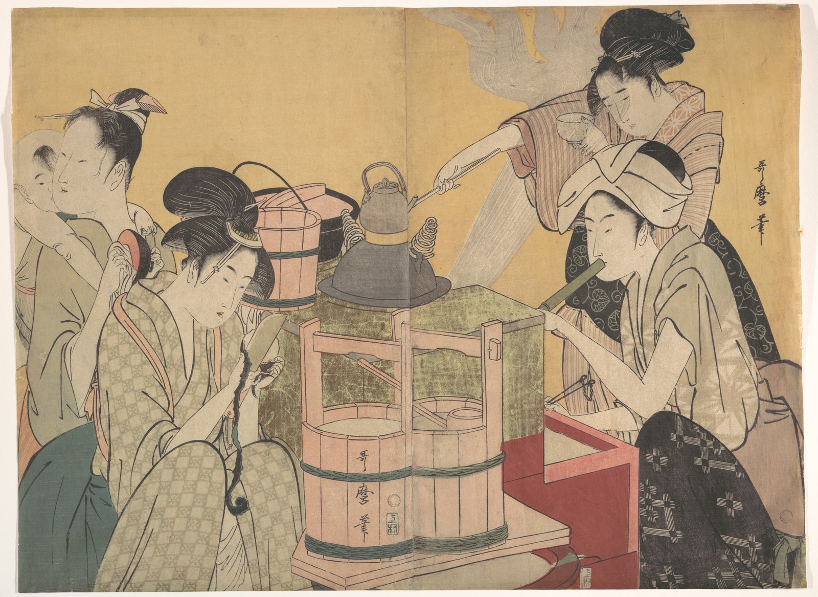 Utamaro, Kitchen Scene