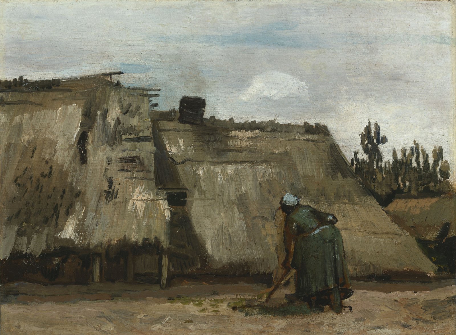 Gogh, A Peasant Woman Digging in Front of Her Cottage