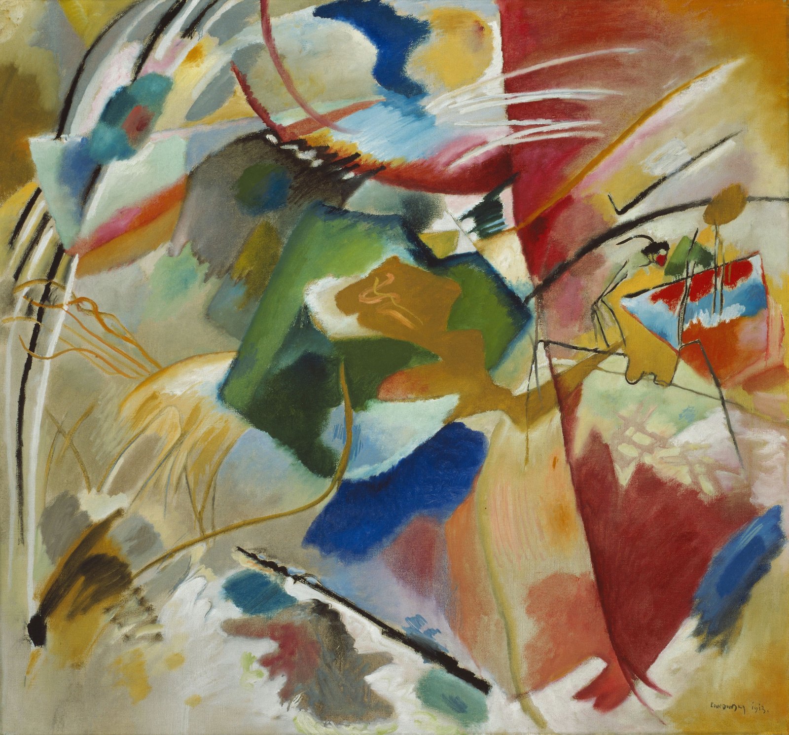 Kandinsky, Painting with Green Center